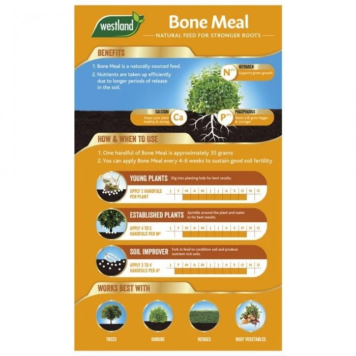 Westland Bone Meal Garden Fertiliser 4kg 2 Westland Bone Meal Garden Fertiliser 4kg - Image 2