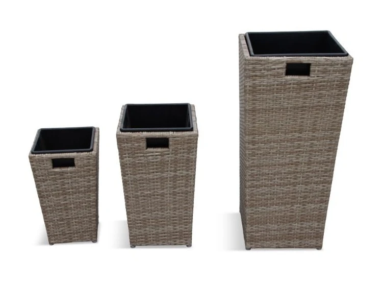 LG Outdoor Monaco Sand Set Of 3 Nested Planters 2 LG Outdoor Monaco Sand Set Of 3 Nested Planters - Image 2