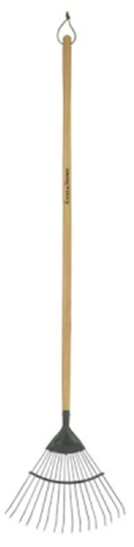 Kent & Stowe Carbon Steel Long Handled Lawn /Leaf Rake